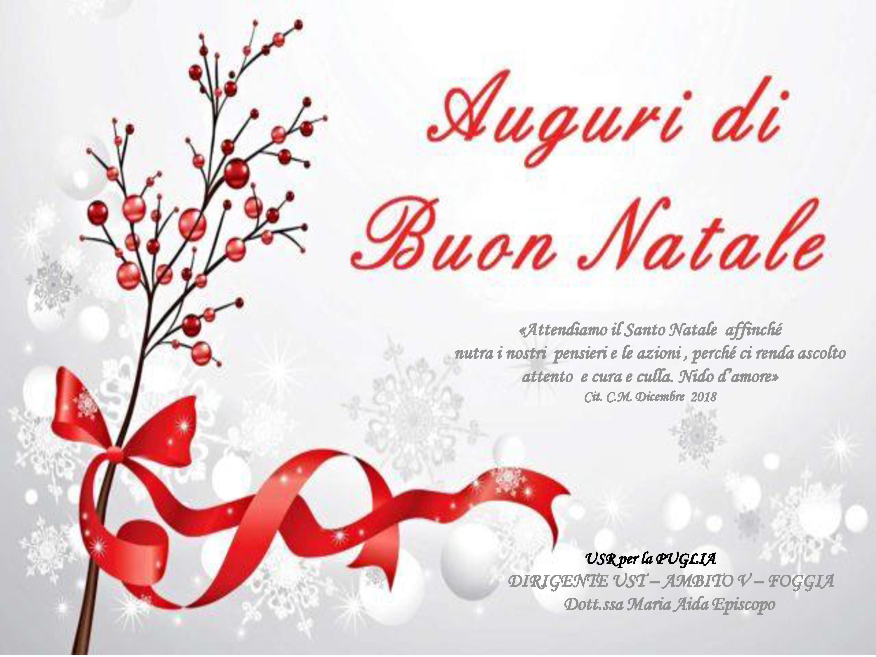 Buon Natale In Pugliese.Tanti Auguri Di Un Buon Natale E Felice 2019 Ustfoggia